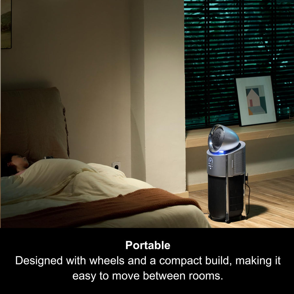 Morphy Richards S1 Pro Ductless 3 in 1 Personal Air Conditioner, Fan & Dehumidifier, Vent Free, Portable, Energy Efficient, Quiet, 3D Oscillation, Remote Control, Easy Clean Filter, 2m Cooling, 824020