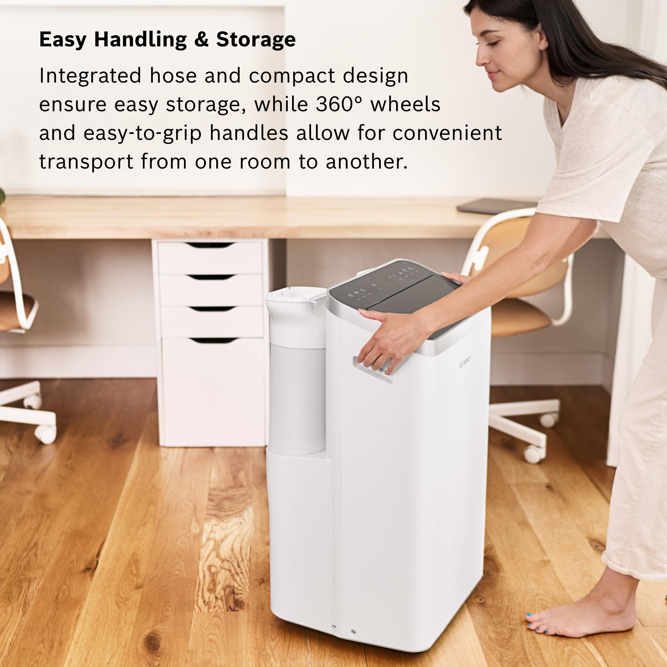 Bosch Cool 4000 Portable AC - 3-in-1 Air Conditioner, Dehumidifier, Fan - 2.6 kW for rooms up to 35m² - Features Auto Mode, Silent Mode & Sleep Mode