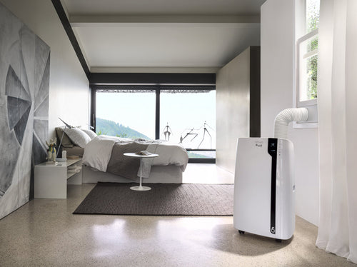 De'Longhi Pinguino PACEX100 Silent | Portable Air Conditioner with Real Feel Technology | 110m³, 10,000 BTU, A++ Energy Efficiency